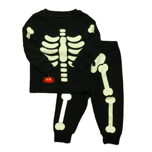 Gymboree Boys Black Skeleton 2-piece Pajamas Size: 12-18 Months