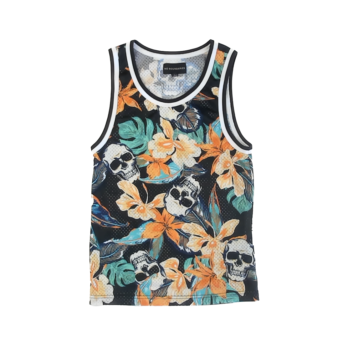 No Boundaries Boys Black Skull Athletic Top Size: Men's XS Black Skull