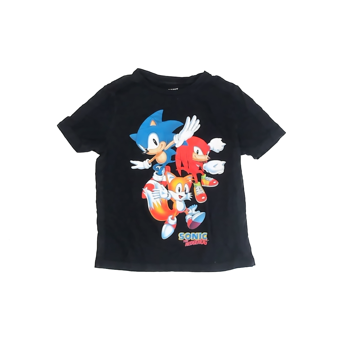 Old Navy Boys Black Sonic T-Shirt Size: 8 Years Black Sonic