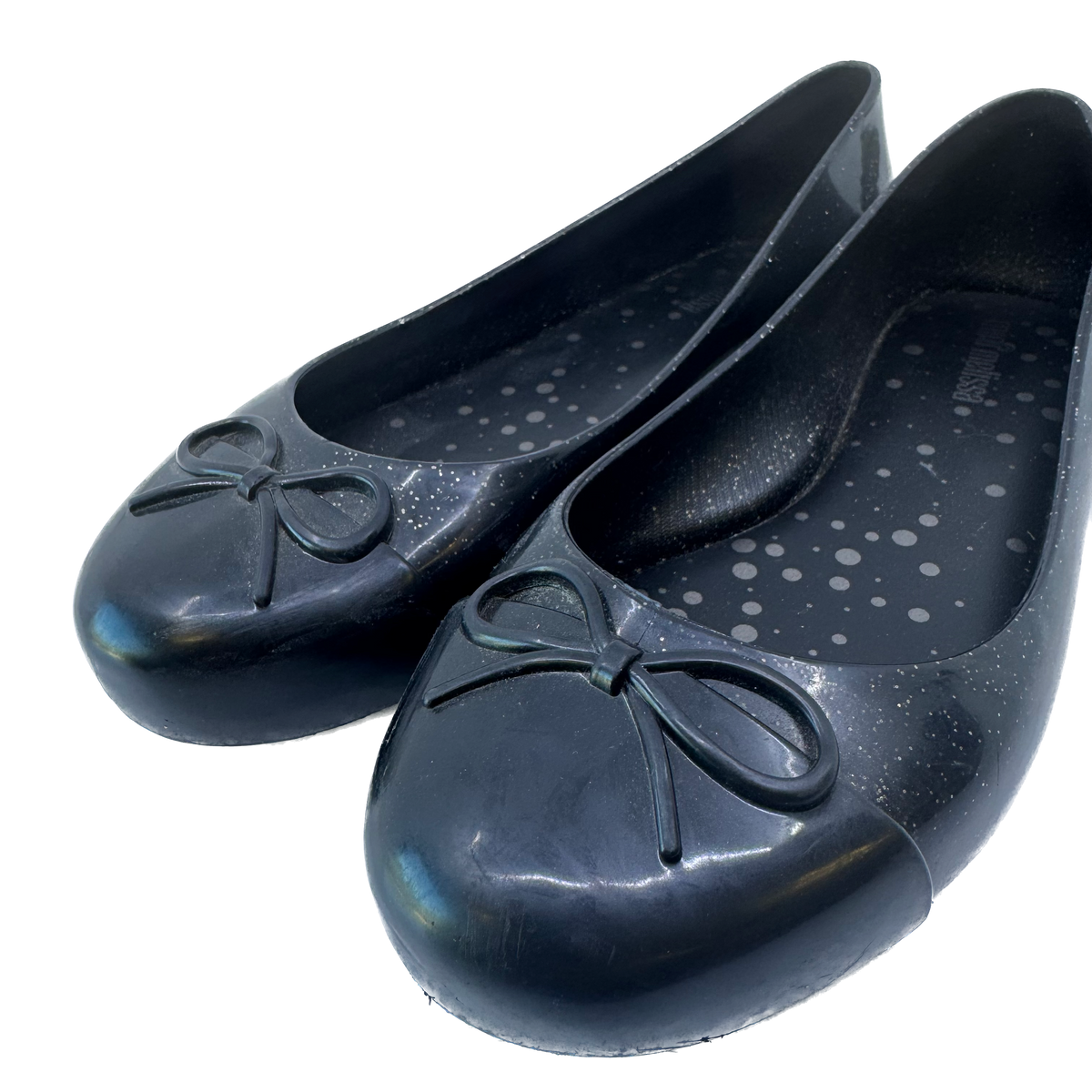 Mini Melissa Girls Black | Sparkle Shoes Size: 2 Youth Black | Sparkle