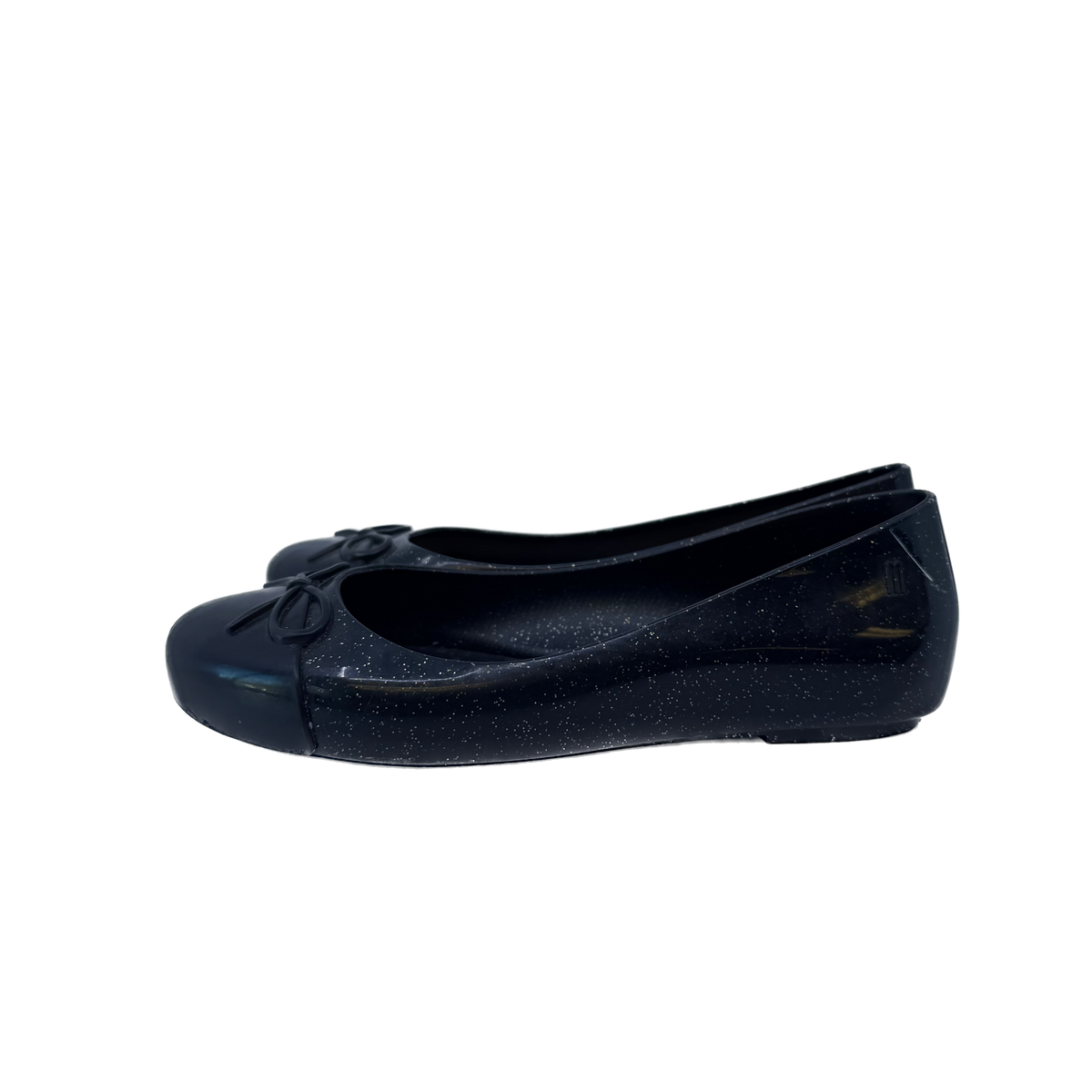 Mini Melissa Girls Black | Sparkle Shoes Size: 2 Youth Black | Sparkle