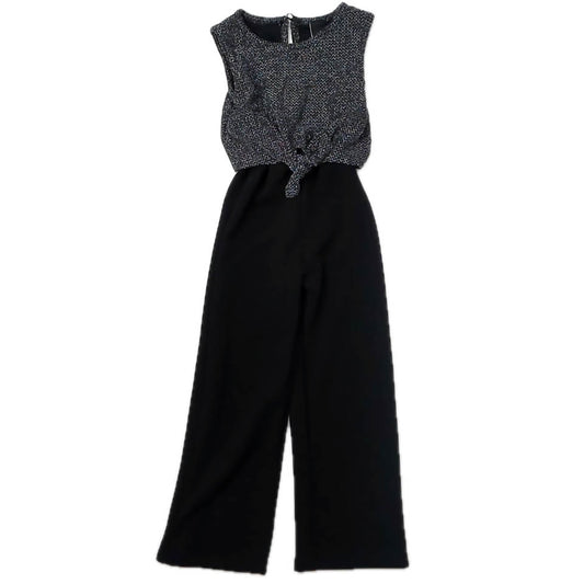 Pinc Girls Black Sparkle Romper Size: 5-6 Years Black Sparkle
