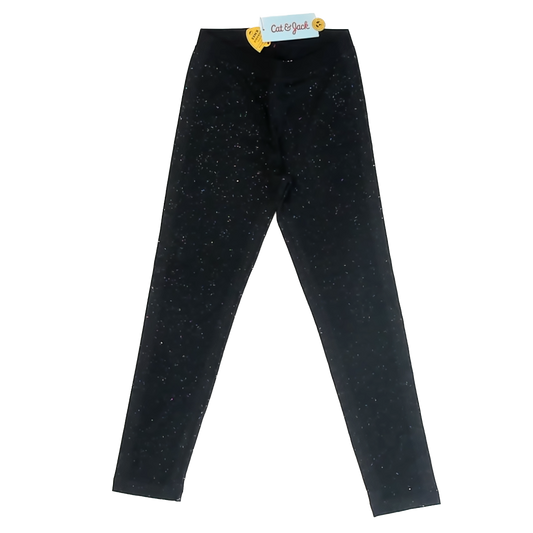 Cat & Jack Girls Black Sparkle Leggings Size: 8 Years Black Sparkle