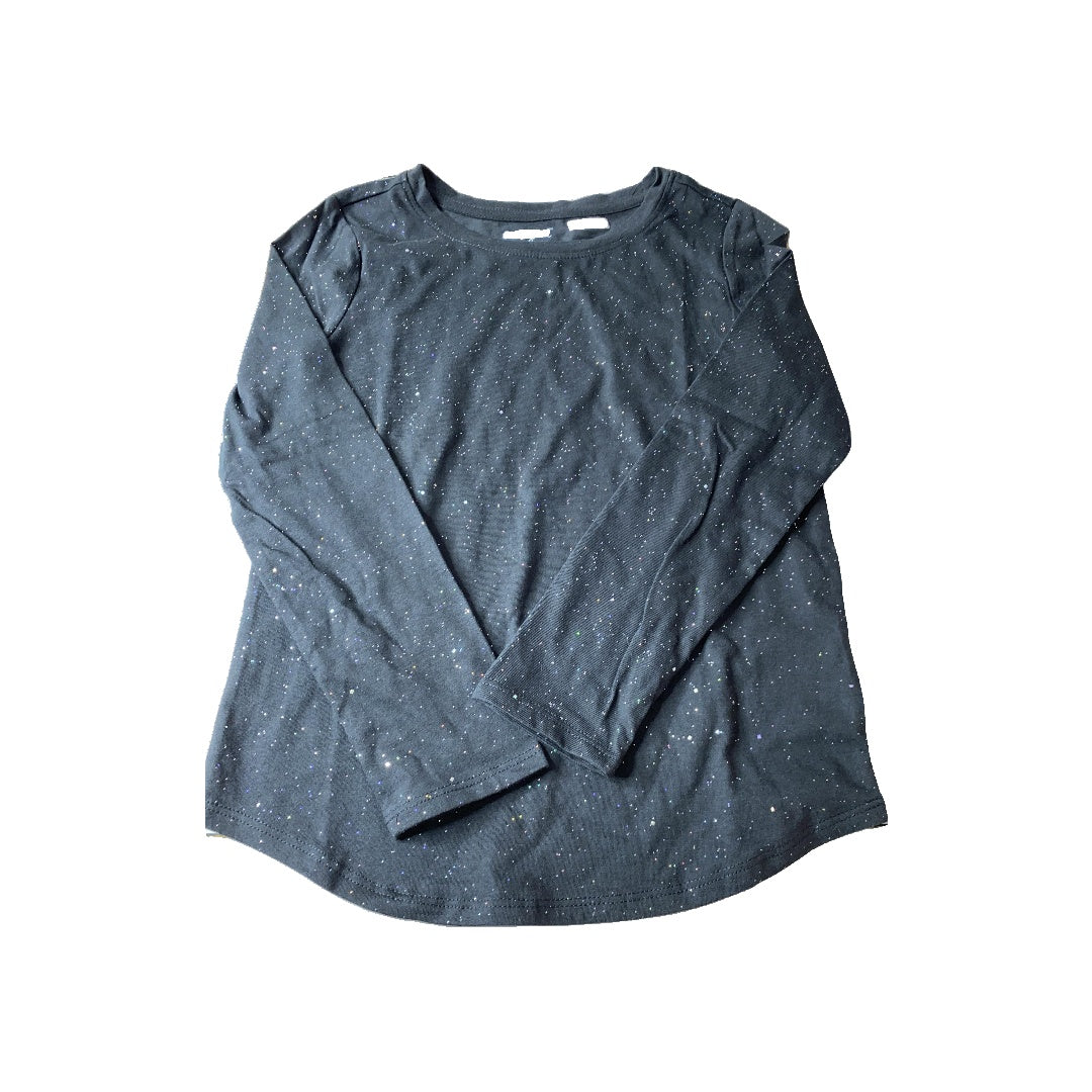 Cat & Jack Girls Black | Sparkle Long Sleeve T-Shirt Size: 8-Jul Black | Sparkle