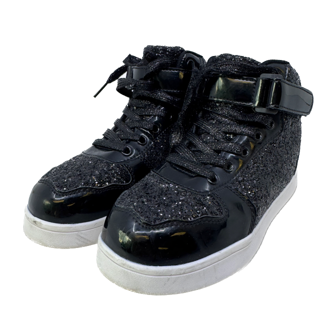 Unknown Girls Black Sparkle Sneakers Size: 35 (3.5 Youth) Black Sparkle