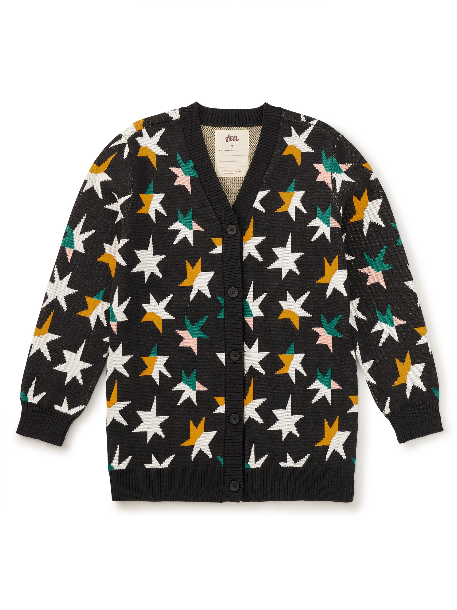 Tea Collection Girls Black Stars Cardigan Size: 4-5T Black Stars