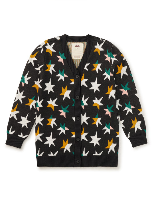 Tea Collection Girls Black Stars Cardigan Size: 4-5T Black Stars