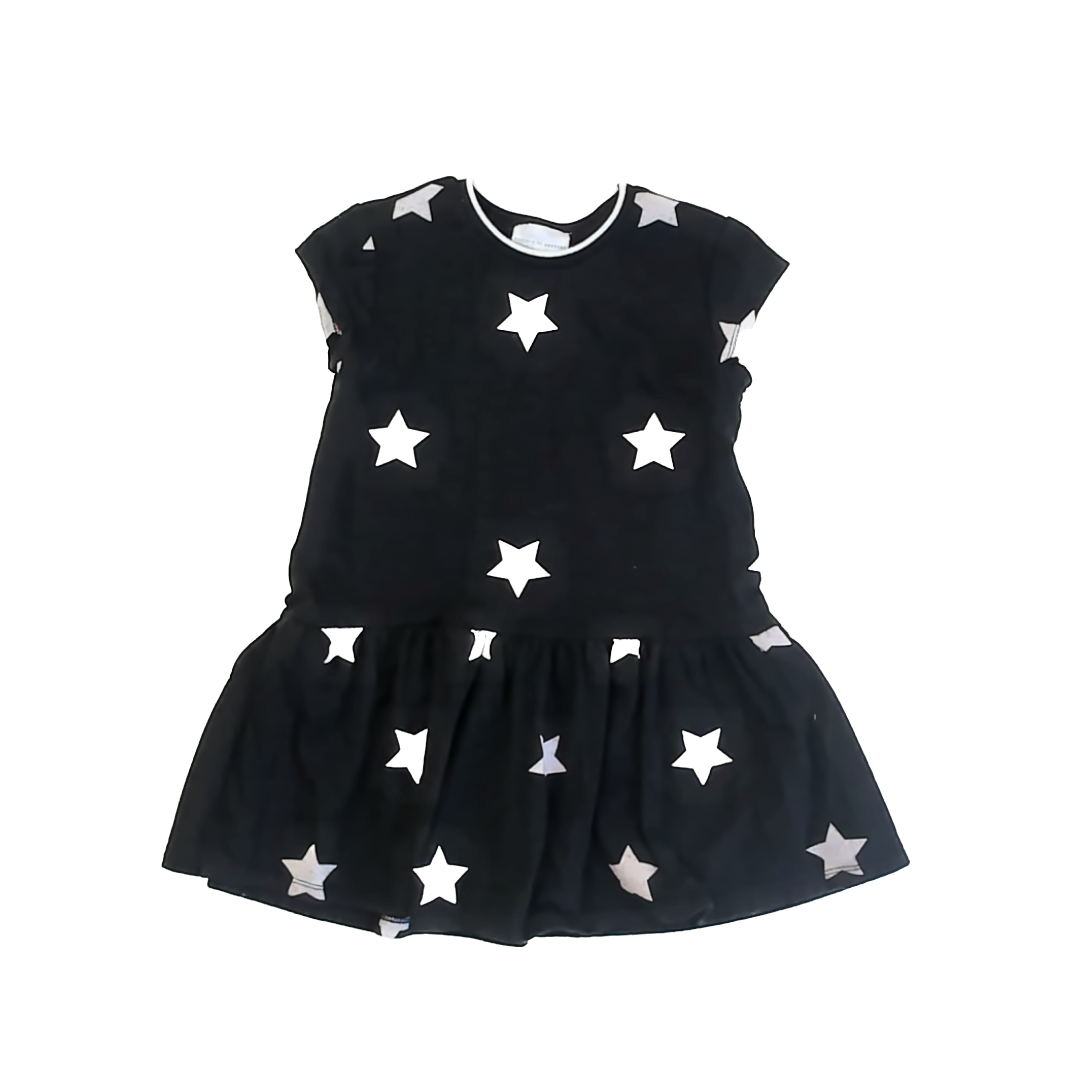Rockets Of Awesome Girls Black Stars Dress Size: 6 Years Black Stars