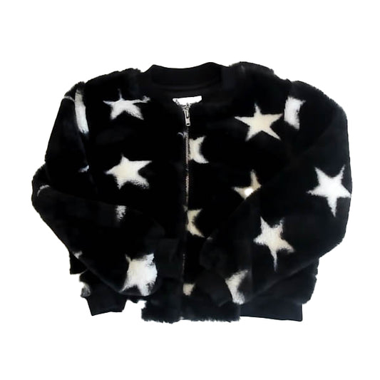 Pippa & Julie Girls Black Stars Jacket Size: 6 Years Black Stars