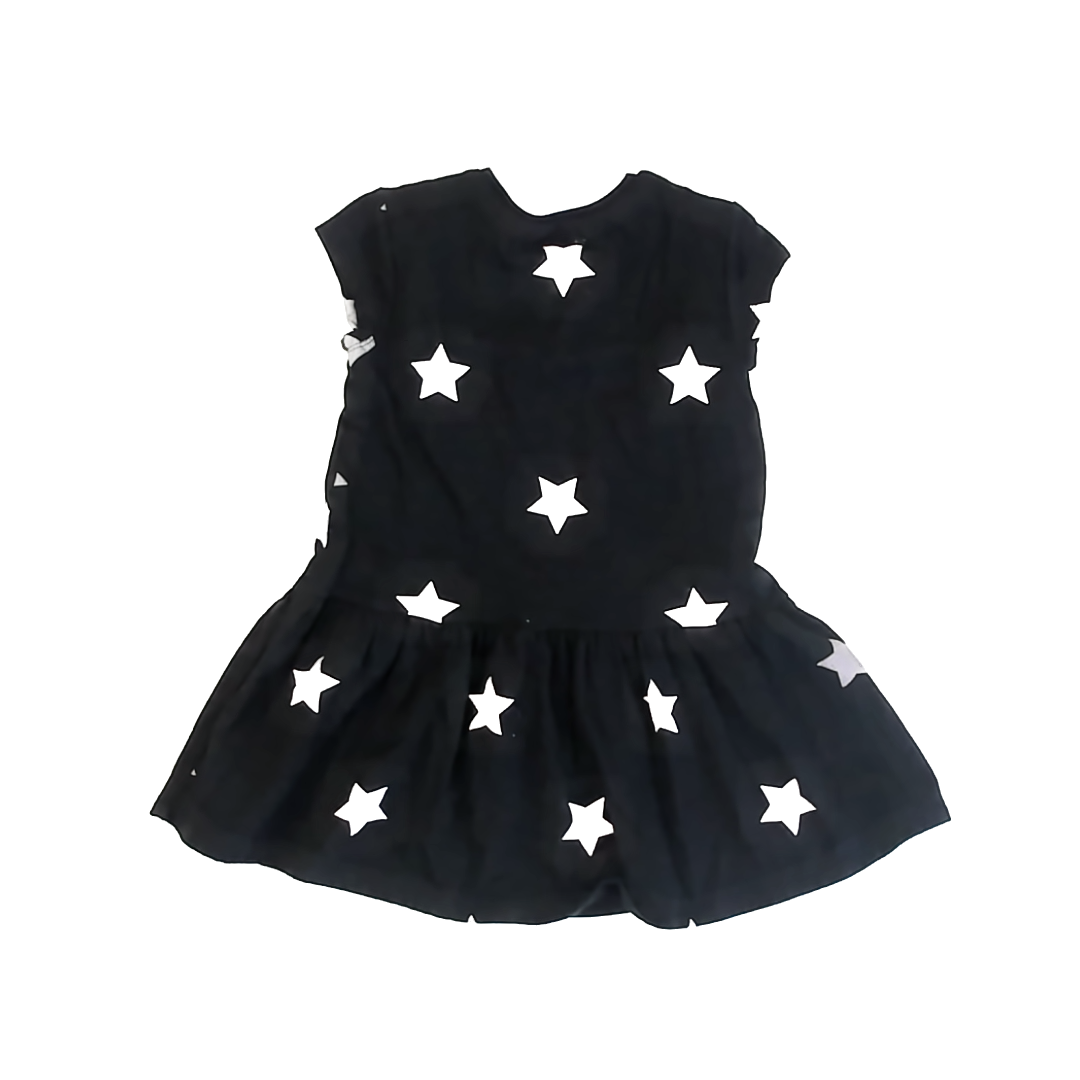 Rockets Of Awesome Girls Black Stars Dress Size: 6 Years Black Stars