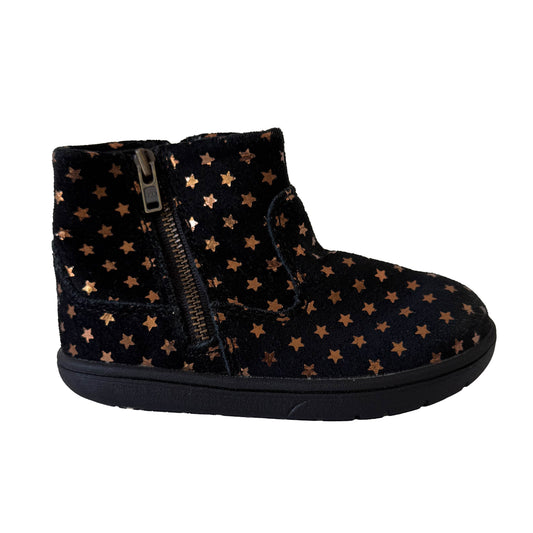 Stride Rite Girls Black Stars Boots Size: 6.5 Toddler Black Stars