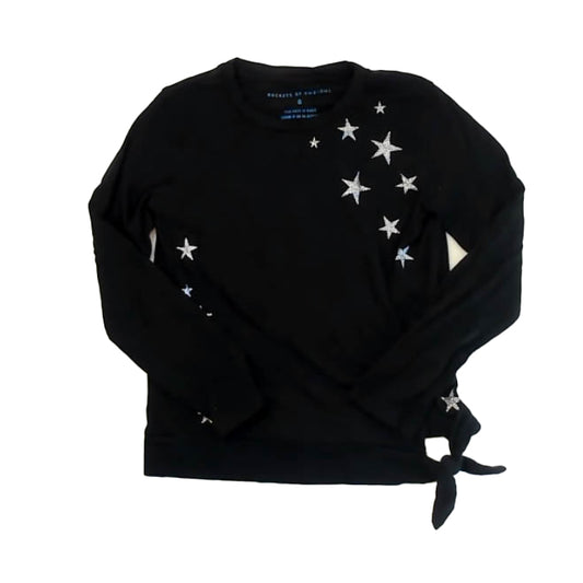 Rockets Of Awesome Girls Black | Stars Long Sleeve T-Shirt Size: 8 Years Black | Stars