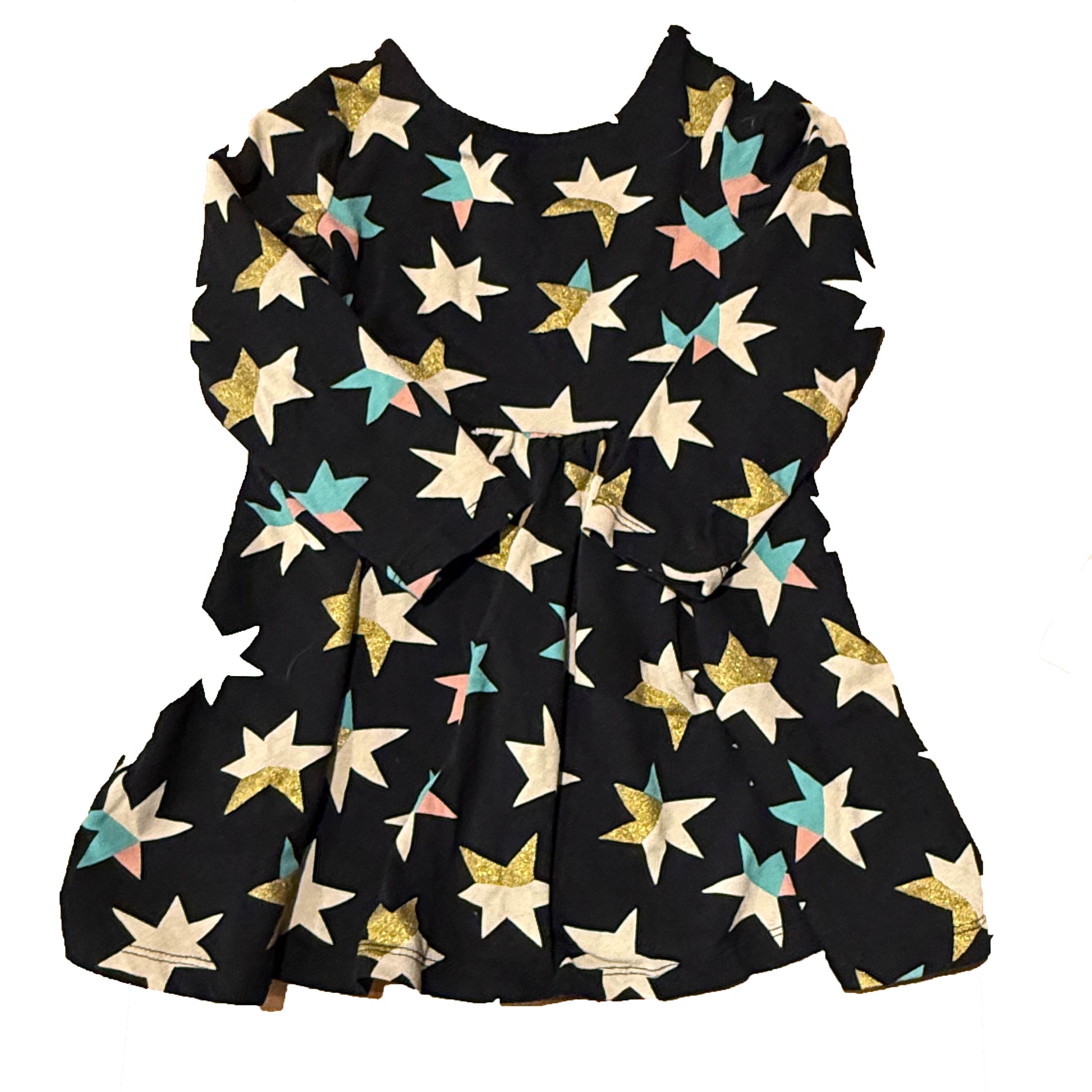 Tea Collection Girls Black Stars Dress Size: 2T Black Stars