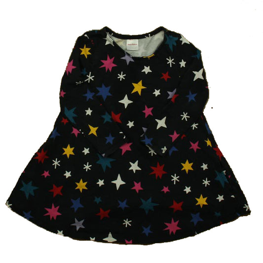 Hanna Andersson Girls Black Stars Dress Size: 4T