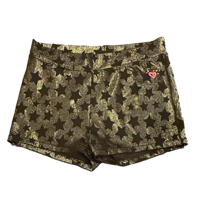 Justice Girls Black Stars Athletic Shorts Size: 8-10 Years