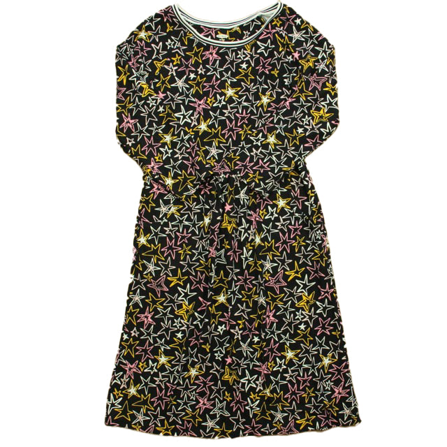 Cat & Jack Girls Black Stars Dress Size: 16 Years