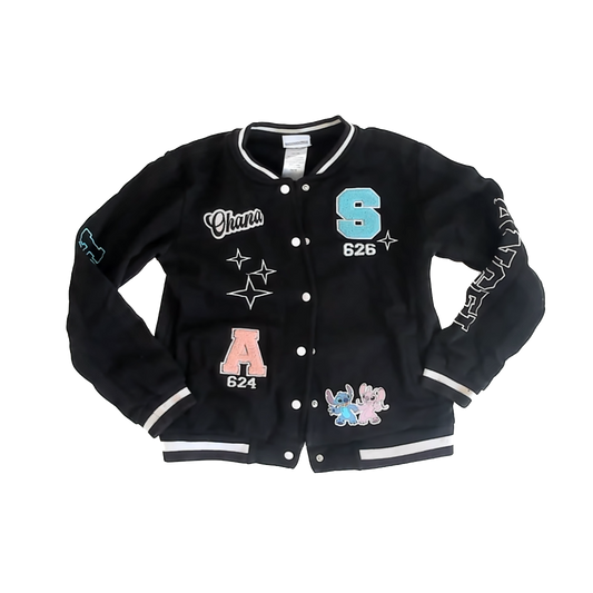 Disney Girls Black "Stitch" Jacket Size: 14-16 Years Black "Stitch"
