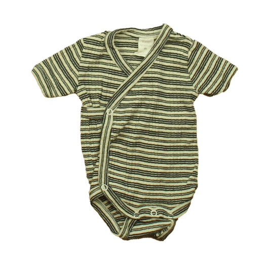 Kate Quinn Organics Boys Black Stripe Onesie Size: 0-3 Months