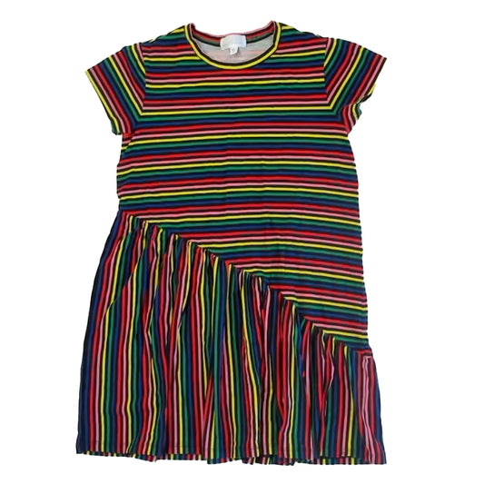 Rockets of Awesome Girls Black Stripe Dress Size: 10 Years Black Stripe