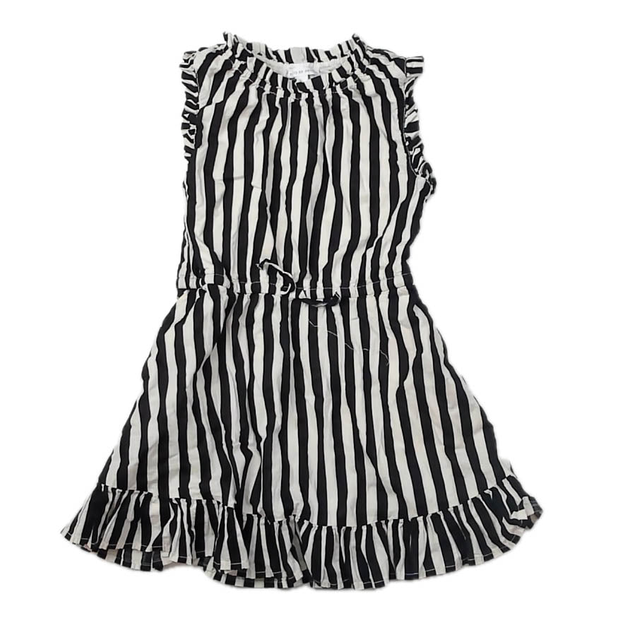Rockets Of Awesome Girls Black Stripe Dress Size: 6 Years Black Stripe