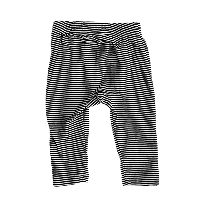 Tea Collection Girls Black Stripe Leggings Size: 9-12 Months Black Stripe