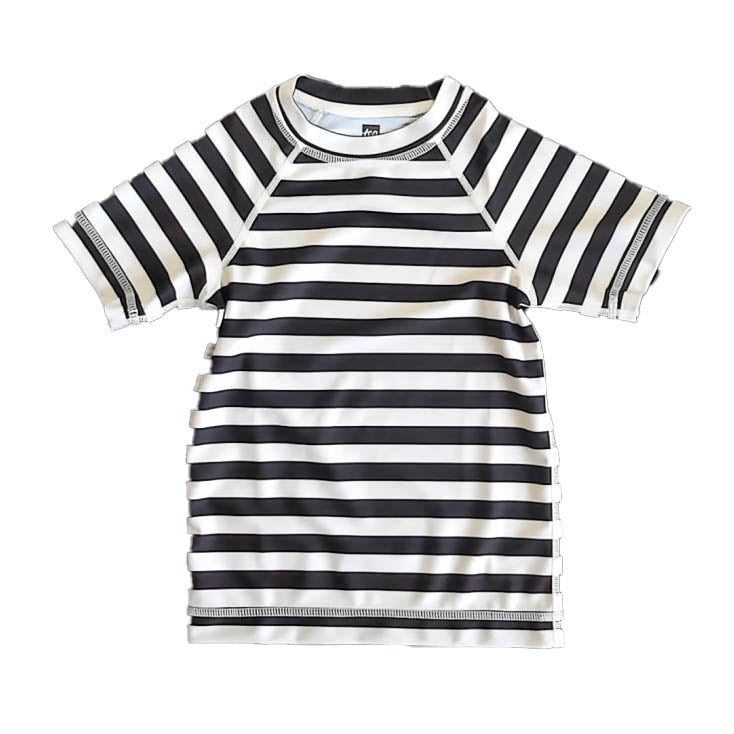 Tea Collection Boys Black Stripe Rashguard Size: 4T Black Stripe