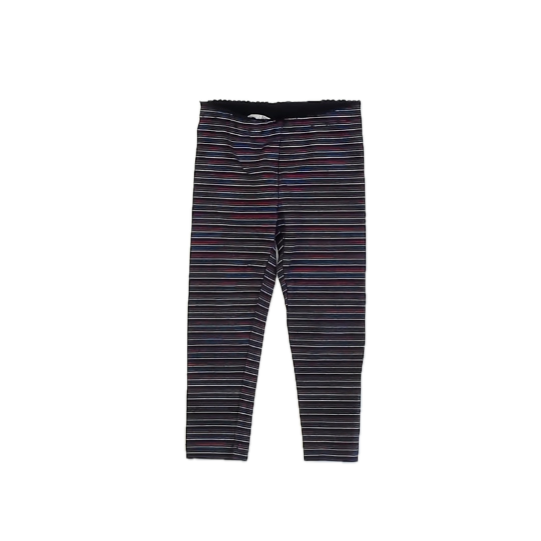 Tea Collection Girls Black Stripe Leggings Size: 3T Black Stripe