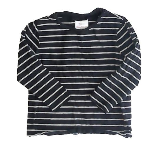 Hanna Andersson Boys Black Stripe Long Sleeve Shirt Size: 3T Black Stripe