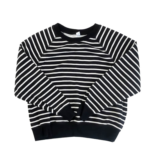 Old Navy Girls Black Stripe Sweatshirt Size: Junior M Black Stripe