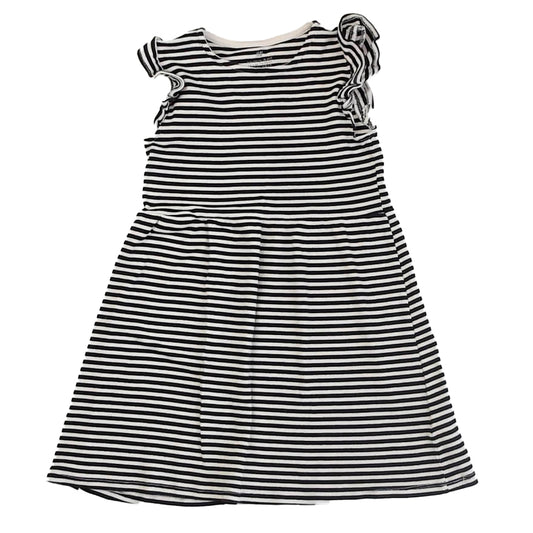 H&M Girls Black Stripe Dress Size: 6-7 Years Black Stripe