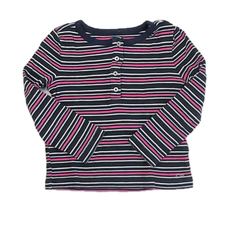 Vineyard Vines Girls Black Stripe Henley Size: 4T Black Stripe