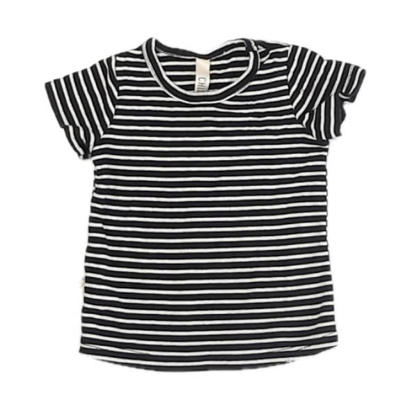 Childhoods Girls Black Stripe T-Shirt Size: 6-12 Months Black Stripe