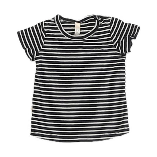 Childhoods Girls Black Stripe T-Shirt Size: 6-12 Months Black Stripe