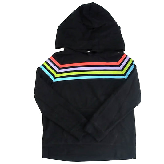 Rockets Of Awesome Girls Black | Stripes Sweatshirt Size: 8 Years Black | Stripes