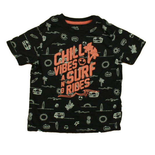 Colorful Planet Boys Black Surf Rides T-Shirt Size: 5T