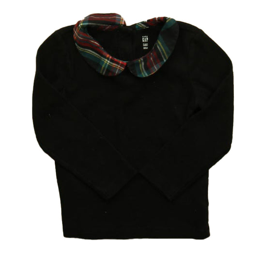 Gap Girls Black Tartan Long Sleeve Shirt Size: 3T Black Tartan