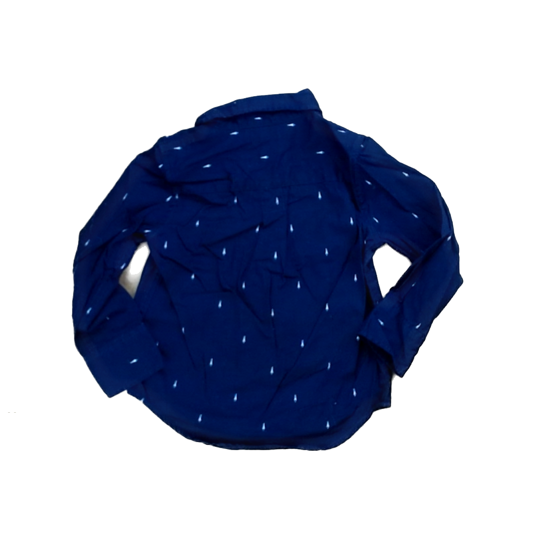 Rockets Of Awesome Boys Black | Tiny Rocket Ships Button Down Long Sleeve Size: 3T Black | Tiny Rocket Ships