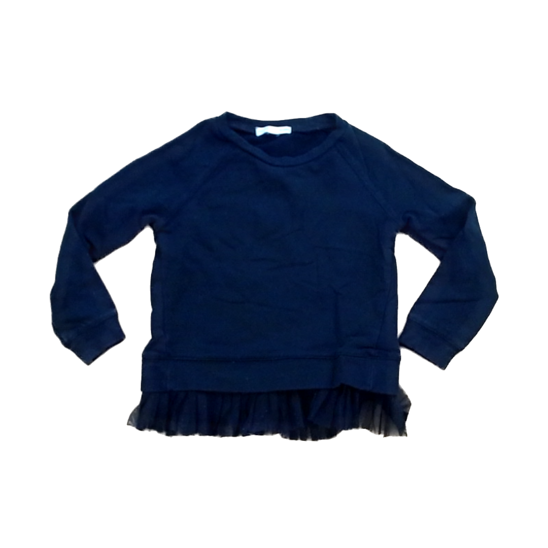 Rockets Of Awesome Girls Black | Tulle Bottom Long Sleeve T-Shirt Size: 2T - 3T Black | Tulle Bottom