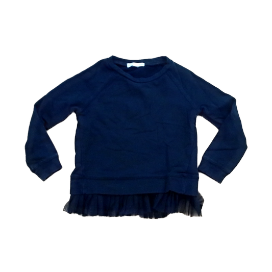 Rockets Of Awesome Girls Black | Tulle Bottom Long Sleeve T-Shirt Size: 2T - 3T Black | Tulle Bottom