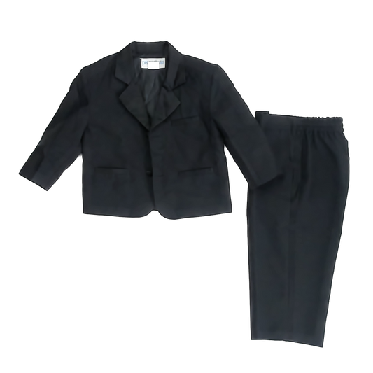 Peanut Butter Collection Boys Black Tuxedo Special Occasion Outfit Size: 2T Black Tuxedo
