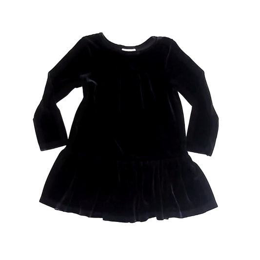 Cat & Jack Girls Black Velvet-y Dress Size: 3T Black Velvet-y