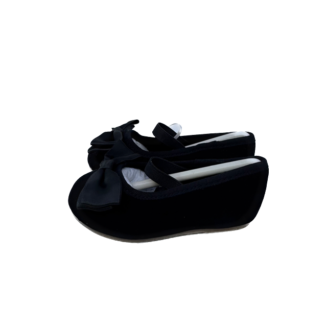Felix & Flora Girls Black Velvet Shoes Size: 5T Black Velvet