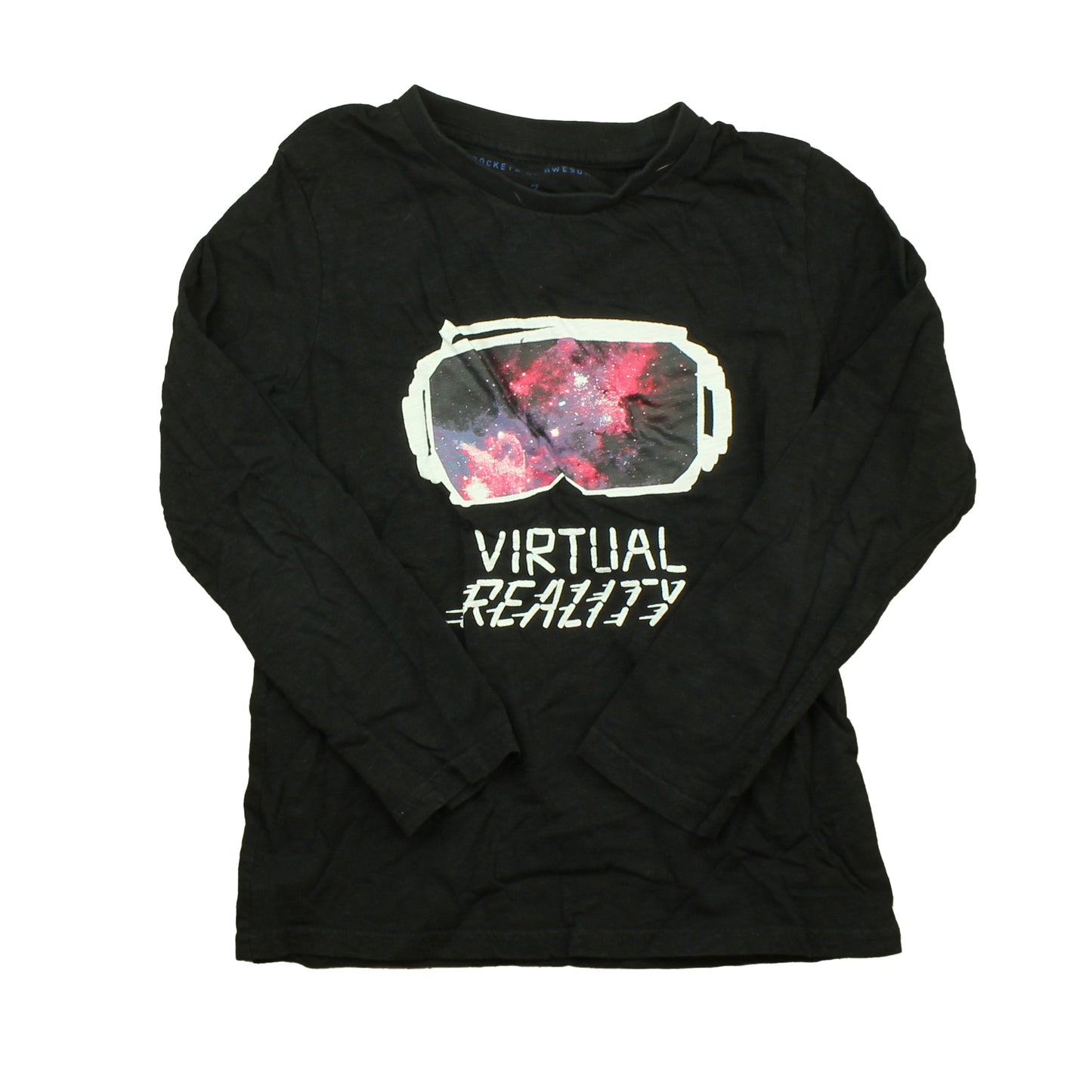 Rockets Of Awesome Boys Black | Virtual Reality Long Sleeve T-Shirt Size: 7 Years