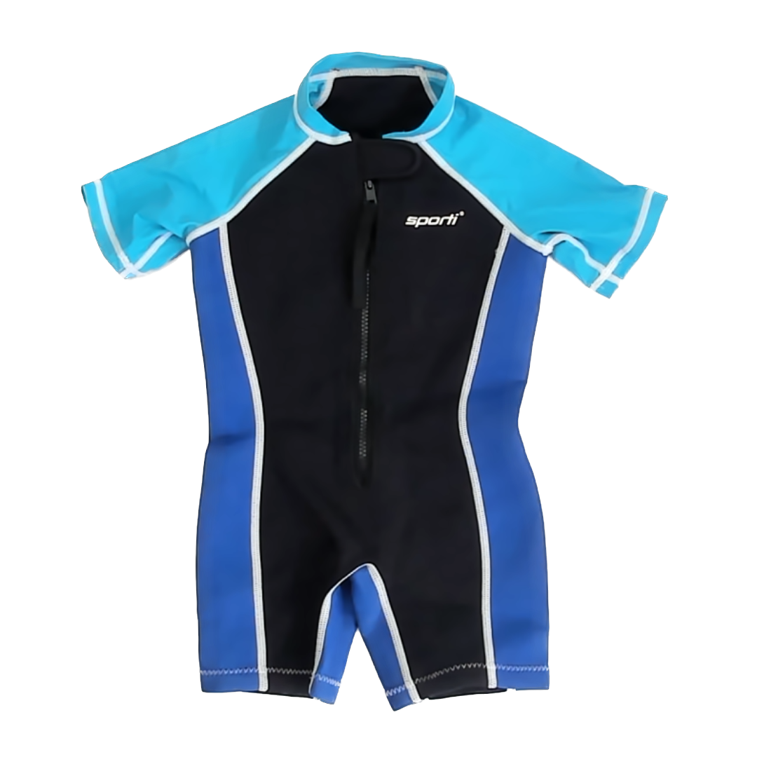 Sporti Unisex Black Wetsuit Swimwear Size: 6 years Black Wetsuit
