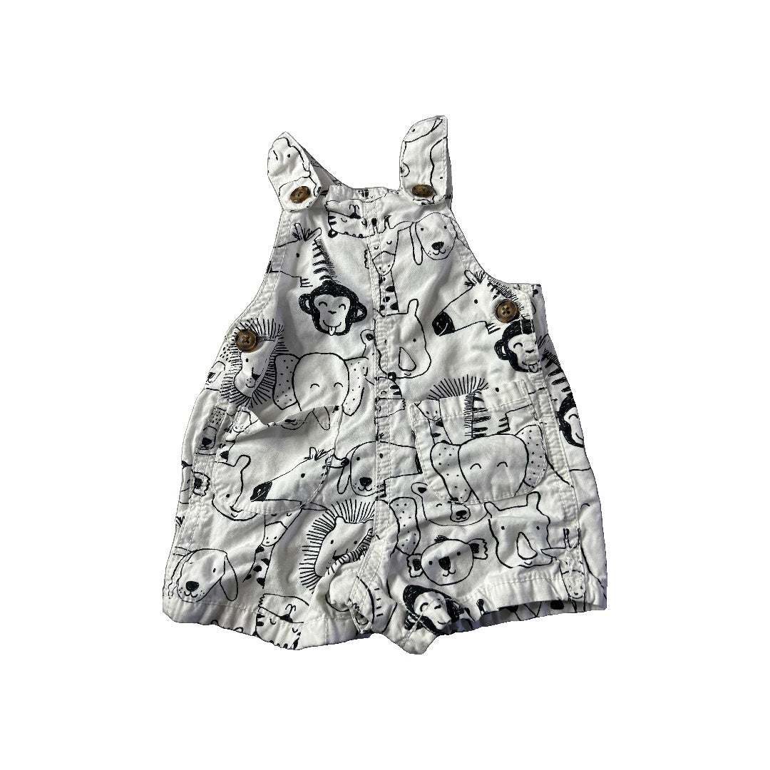 Carters Unisex Black | whiite | animals Romper Size: 3m Black | whiite | animals