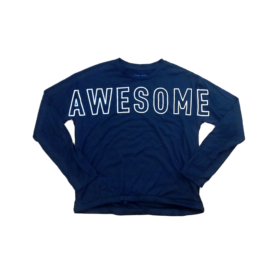 Rockets Of Awesome Girls Black | White Awesome Long Sleeve T-Shirt Size: 6 - 14 Years Black | White Awesome