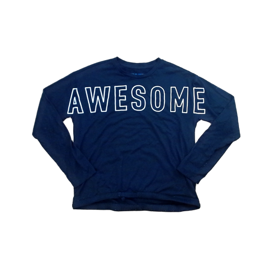 Rockets Of Awesome Girls Black | White Awesome Long Sleeve T-Shirt Size: 6 - 14 Years Black | White Awesome