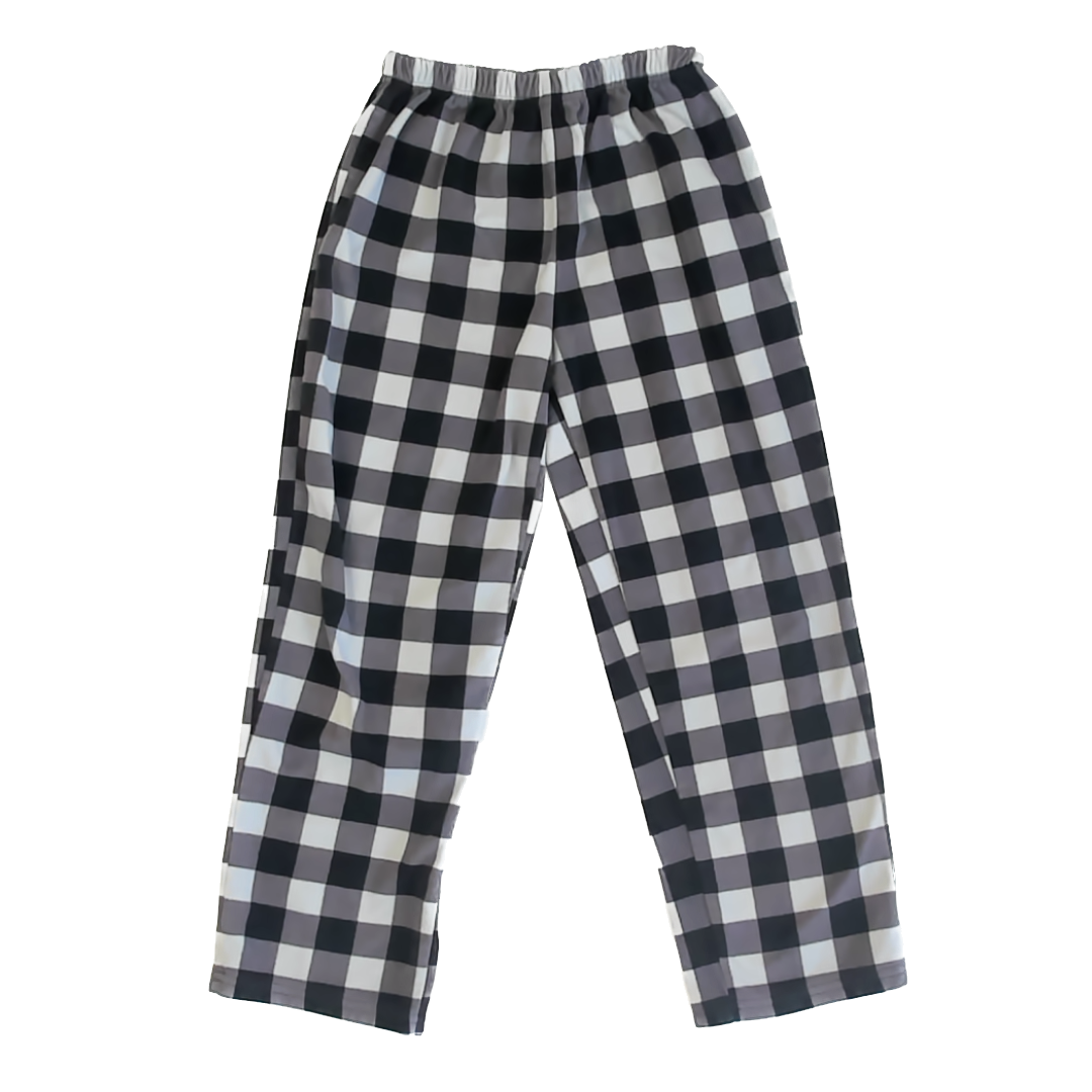 Unknown Boys Black | White checked Fleece Pajamas Size: 8 Years* Black | White checked Fleece