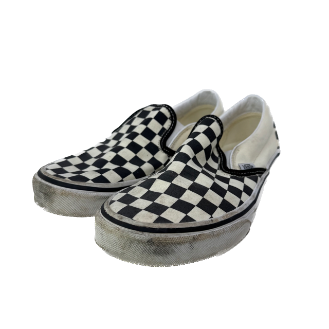Vans Boys Black White Checkered Shoes Size: 6 Mens / 7.5 Womens Black White Checkered