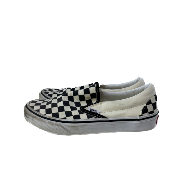 Vans Boys Black White Checkered Shoes Size: 6 Mens / 7.5 Womens Black White Checkered